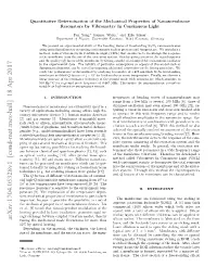 Arxiv:1704.05328V1 [Cond-Mat.Mes-Hall] 18 Apr 2017 Tuning the Mechanical Mode Frequencies by More Than Silicon Wafers