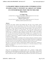 Interrogating Stanislavsky's 'System'
