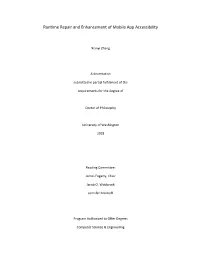 Runtime Repair and Enhancement of Mobile App Accessibility