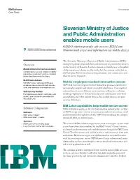 Slovenian Ministry of Justice and Public Administration Enables Mobile Users