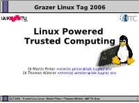 Trusted Computing