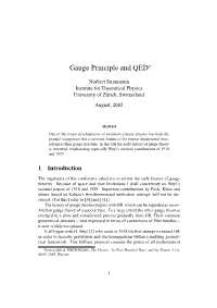 Gauge Principle and QED∗