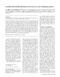 Leaf Rust and Stem Rust Resistance in Triticum Dicoccoides Populations in Israel