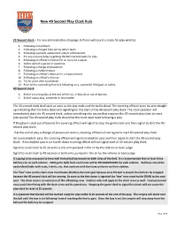 New 40 Second Play Clock Rule