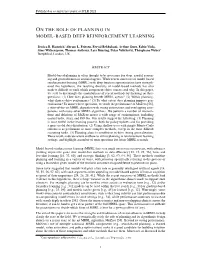 On the Role of Planning in Model-Based Deep