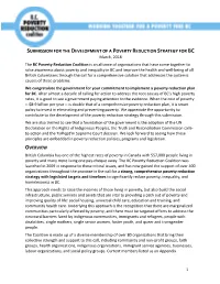 Submission for the Development of a Poverty