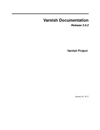 Varnish Documentation Release 3.0.2
