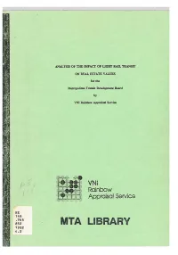 Analysis of the Impact of Light Rail Transit on Real Estate Values