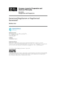 European Journal of Pragmatism and American Philosophy, IV-2 | 2012 Darwinized Hegelianism Or Hegelianized Darwinism? 2
