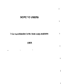 Note to Users