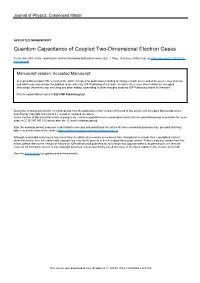 Quantum Capacitance of Coupled Two-Dimensional Electron Gases