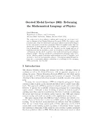 Reforming the Mathematical Language of Physics