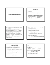 Section 4.1 Relations