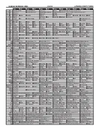 Sunday Morning Grid 1/10/16 Latimes.Com/Tv Times