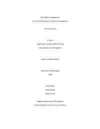 Defining Co-Management: Levels of Collaboration in Fisheries Management Ya'el Seid-Green a Thesis Submitted in Partial Fulfil