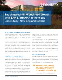 “ ” Enabling Real-Time Business Growth with SAP S/4HANA® In