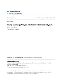 Energy and Exergy Analysis of Data Center Economizer Systems