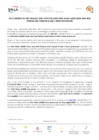 SECO PRESENTS ITS FIRST PRODUCT BUILT UPON the LATEST INTEL ATOM X6000e SERIES and INTEL PENTIUM and CELERON N and J SERIES PROCESSORS