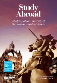 Studying at the University of Aberdeen As a Visiting Student