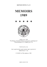 The Mining of the Rural Districts of Campsie and Kilpatrick” British Mining No.39, NMRS, Pp.34-44