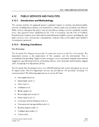 4.12 PUBLIC SERVICES and FACILITIES 4.12.1 Introduction and Methodology