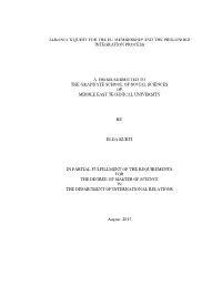 Albania's Quest for the Eu Membership and The