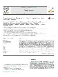 Bird Damage in Tree Fruits Are Higher in Low-Fruit- Abundance Contexts