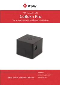Cubox-I Pro Carrier Board for Imx6 Som (System-On-Module)