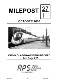 Milepost 27 I I October 2006