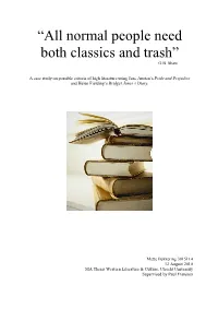 Normal People Need Both Classics and Trash” G.B