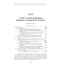 NOTE Fertile Ground: Rethinking Regulatory Standards for Femtech