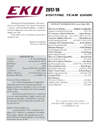 2017-18 Visiting Team Guide.Indd