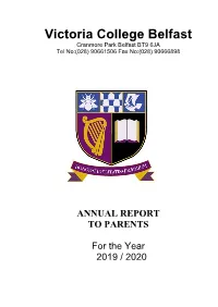 ANNUAL REPORT to PARENTS for the Year 2019 / 2020