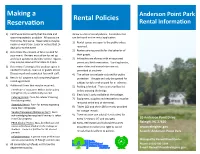 Making a Reservation Rental Policies