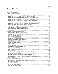 Table of Contents UPDATING the SWITCH UP™ DEVICE