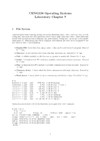 CENG328 Operating Systems Laboratory Chapter 7