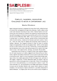 Conflict, Vagueness, Dissolution : Challenges to Meter In