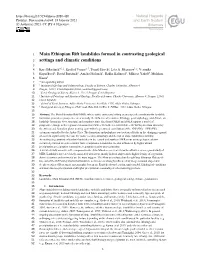 Ethiopian Rift Landslides Formed in Contrasting Geological 2 Settings and Climatic Conditions 3 4 Karel Martínek*1, 2, Kryštof Verner2, 3, Tomáš Hroch2, Leta A