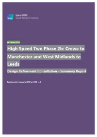 HS2 Phase 2B Design Refinement Consultation Summary