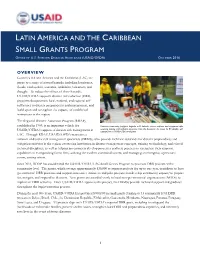 LAC Small Grants Program to Promote DRR Projects at the Community Level