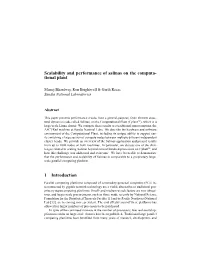 Scalability and Performance of Salinas on the Computational Plant