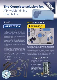 The Complete Solution For... JTD Multijet Timing Chain Failure