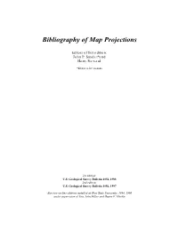 Bibliography of Map Projections