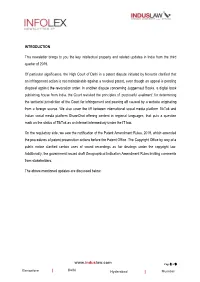 INTRODUCTION This Newsletter Brings to You the Key Intellectual