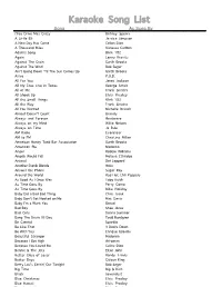 Karaoke Song List (SORTED)