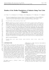 Studies of the Stellar Populations of Galaxies Using Two-Color Diagrams