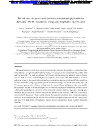 The Influence of Repeated Mild Lockdown on Mental and Physical Health During the COVID-19 Pandemic: a Large-Scale Longitudinal Study in Japan