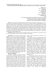 2020 37 Semantic Structure of Phrase Logical Units of Cult in Turkic Languages
