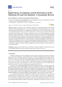 Applications of Graphene and Its Derivatives in the Upstream Oil and Gas Industry: a Systematic Review