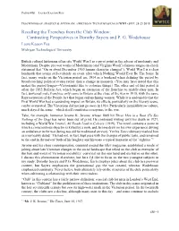 Contrasting Perspectives in Dorothy Sayers and P